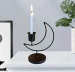 Black Moon Shape Candle Holder