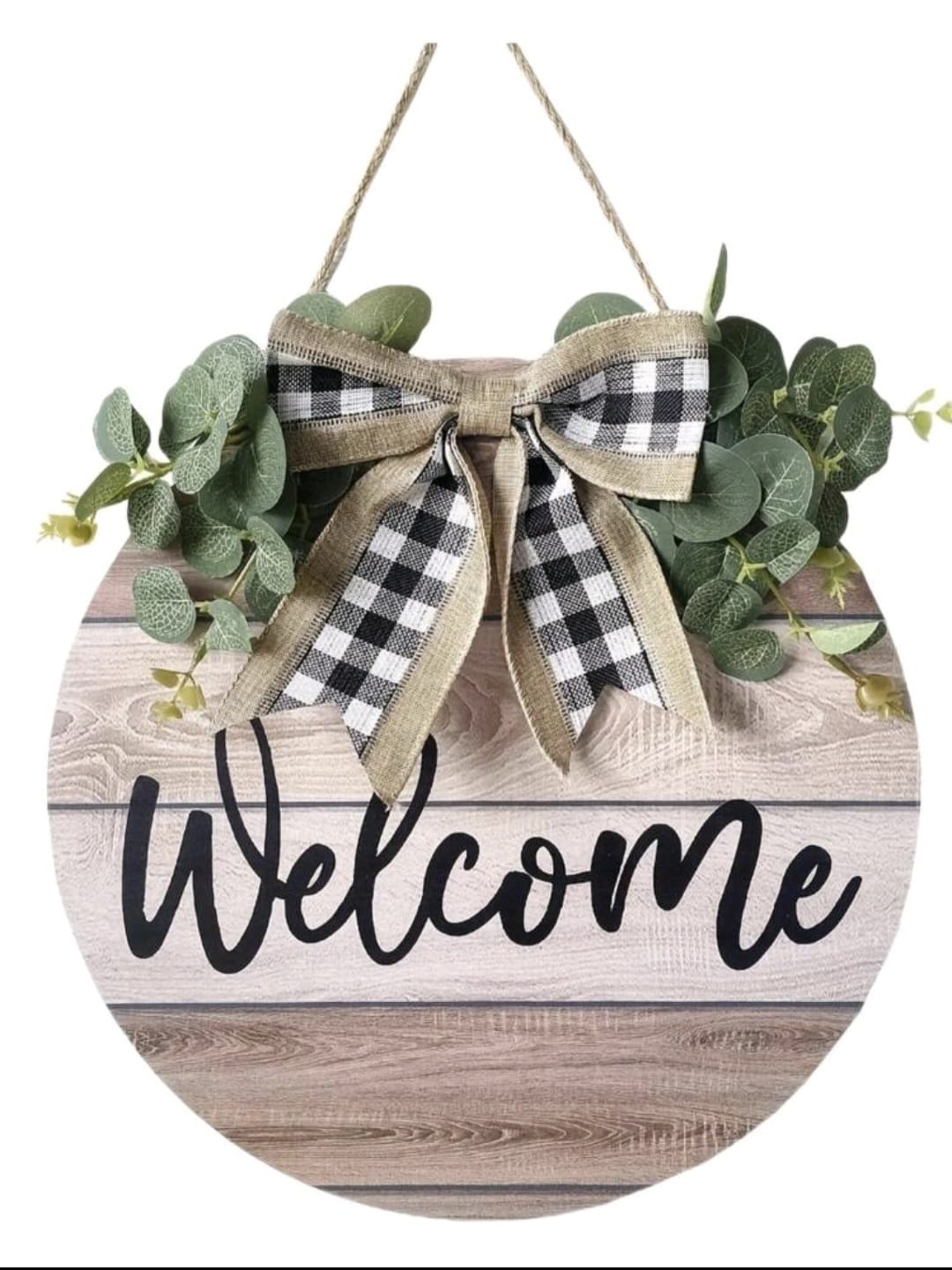 Wooden Welcome Hanging Sign - IBIS Store