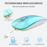 Blue LED Wireless Rechargeable Silent Mouse - Image 2