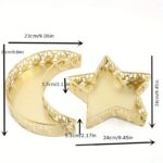 Moon & Star Shape Iron Serving Tray - Image 2