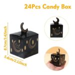 24Pc Black & Gold Eid Mubarak Sweet Boxes - Image 2