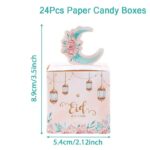24Pcs  Pink & Blue Crescent Moon Eid Mubarak Candy Boxes - Image 2