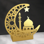 Metal Crescent Moon Tabletop Ornament