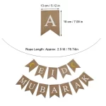 1 Set Eid Mubarak Cloth Banner - Reusable - Image 2