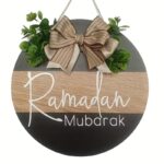Ramadan Mubarak Wooden Decorative Hanging Door Sign