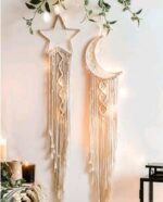 2Pcs Moon & Star Design Wall Tassel